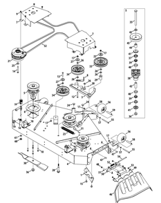 Mower Deck 60-Inch Diagram and Parts List for Z-FORCESZ60 (53FJD-53FJD050)(2014) Cub Cadet Lawn Tractor